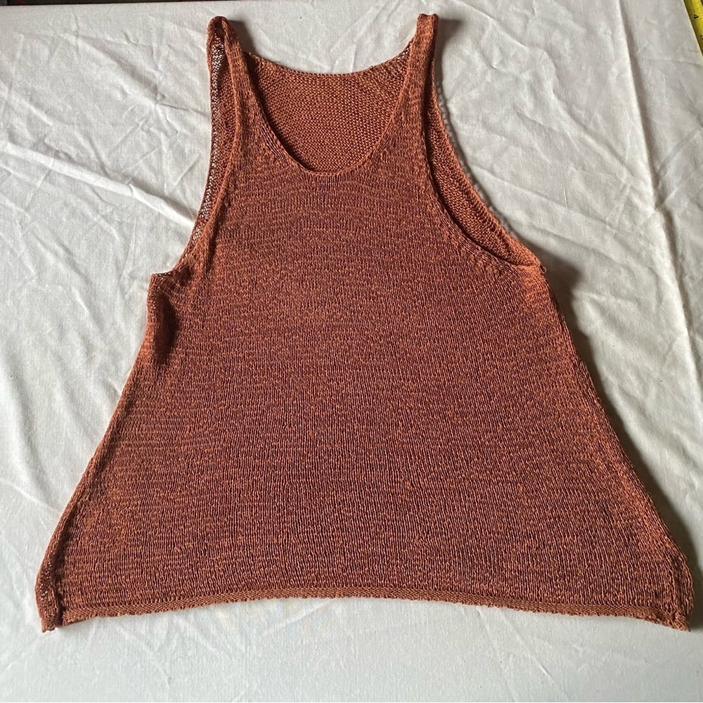 Babaton MEDIUM Knit Tank Top Rust - Picture 5 of 9